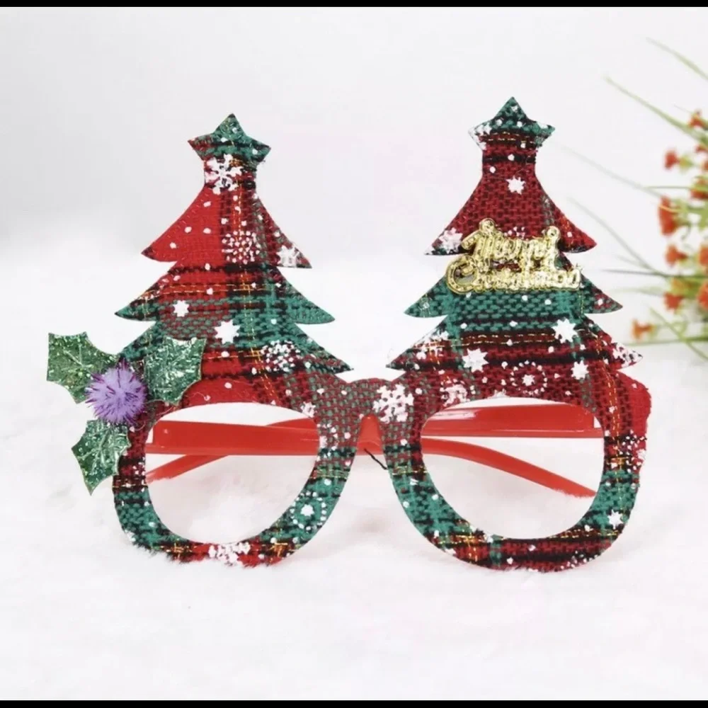 6Pcs Christmas Glasses Party Decoration Costume Eyeglasses Holiday PhotoBooth